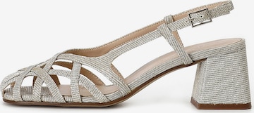 Sandalo di CAFè NOIR in beige: frontale