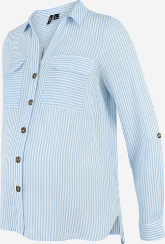 Vero Moda Maternity Blouse 'Bumpy' in Blauw: voorkant