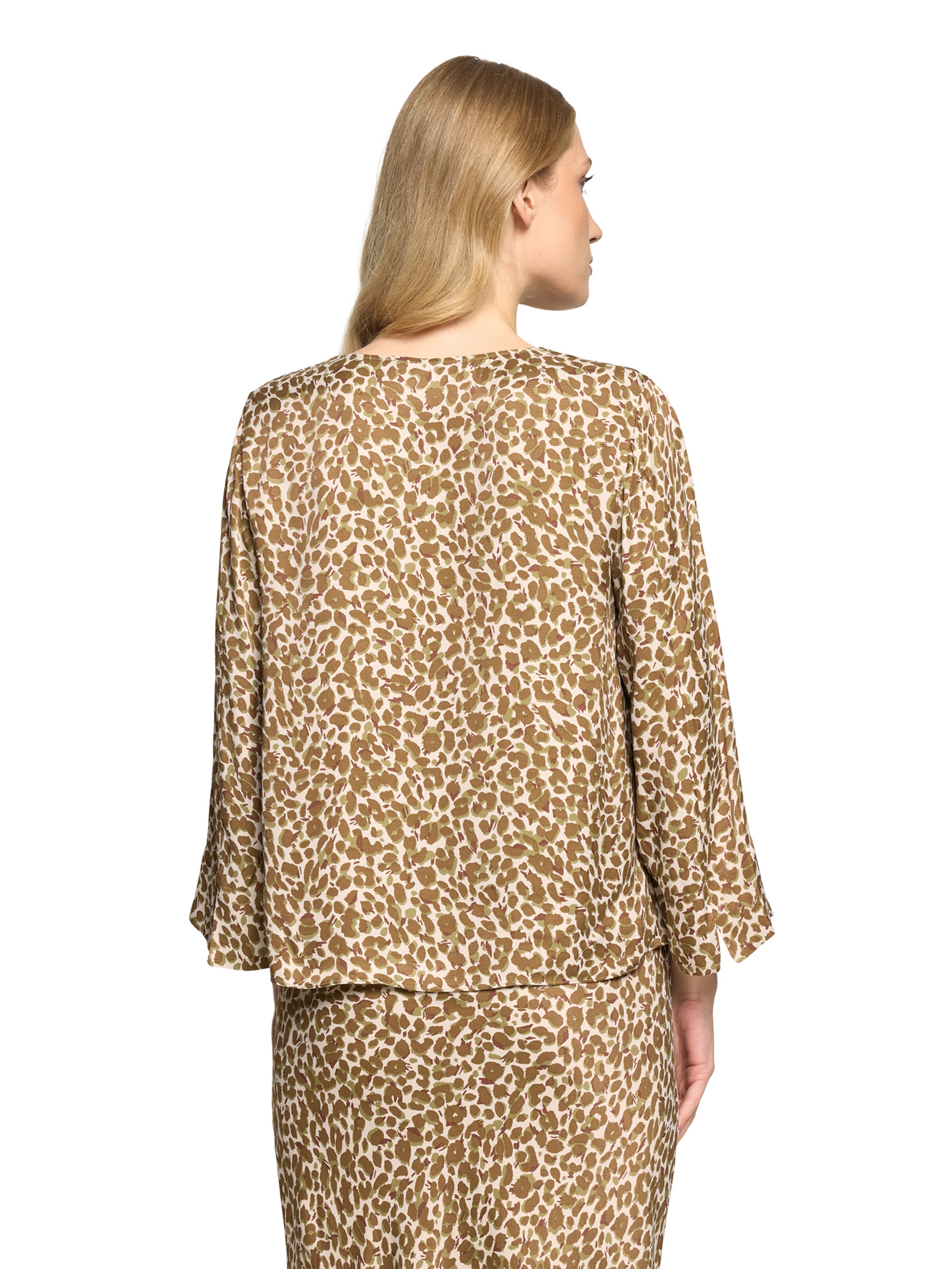 Betty Barclay Schlupfbluse mit Leoprint in Beige