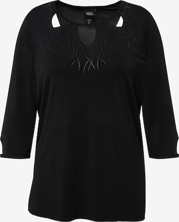 T-shirt Ulla Popken en noir : devant