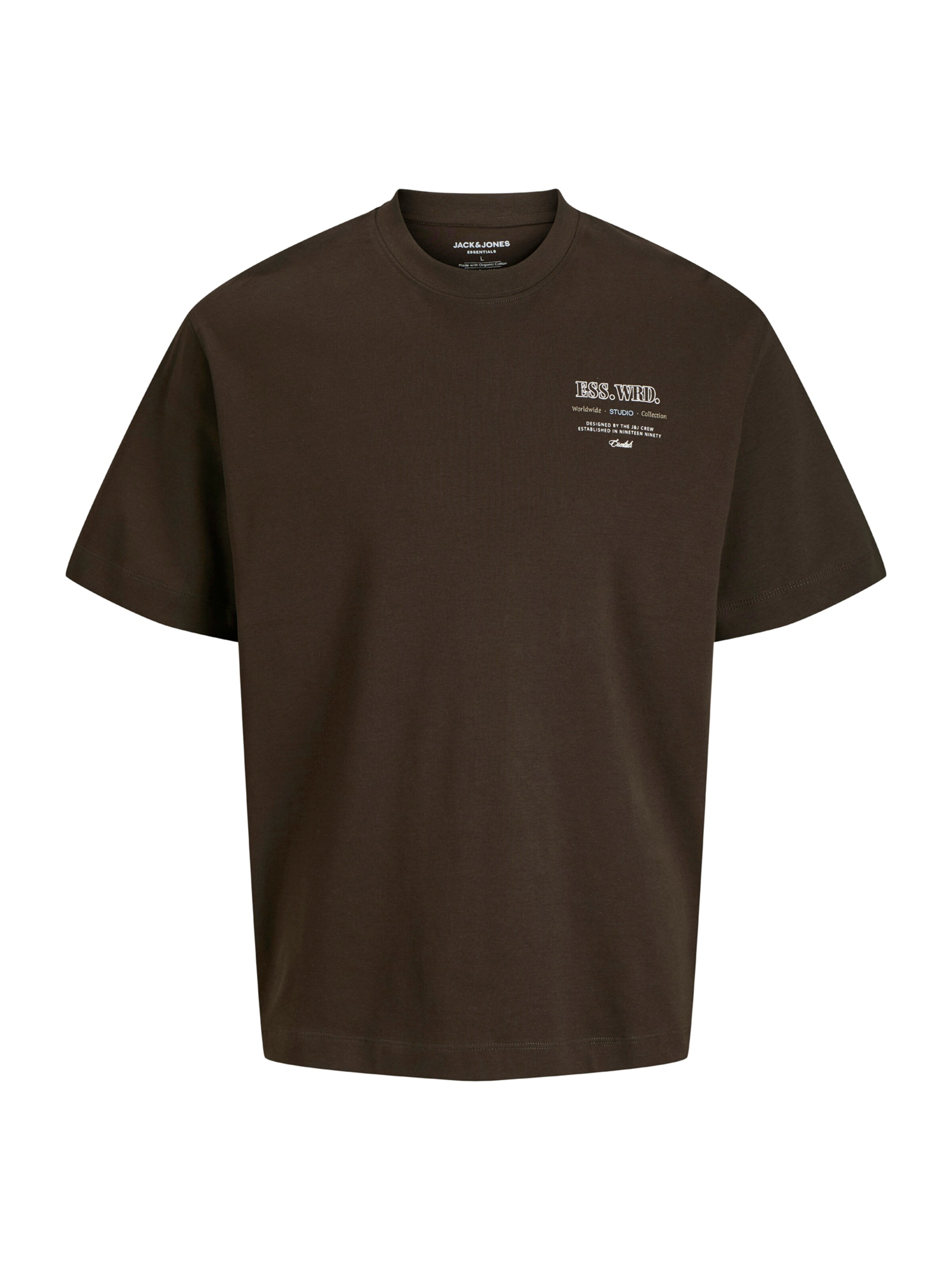 JACK & JONES Shirt 'JJEURBAN EDGE STUDIO' in Brown: front