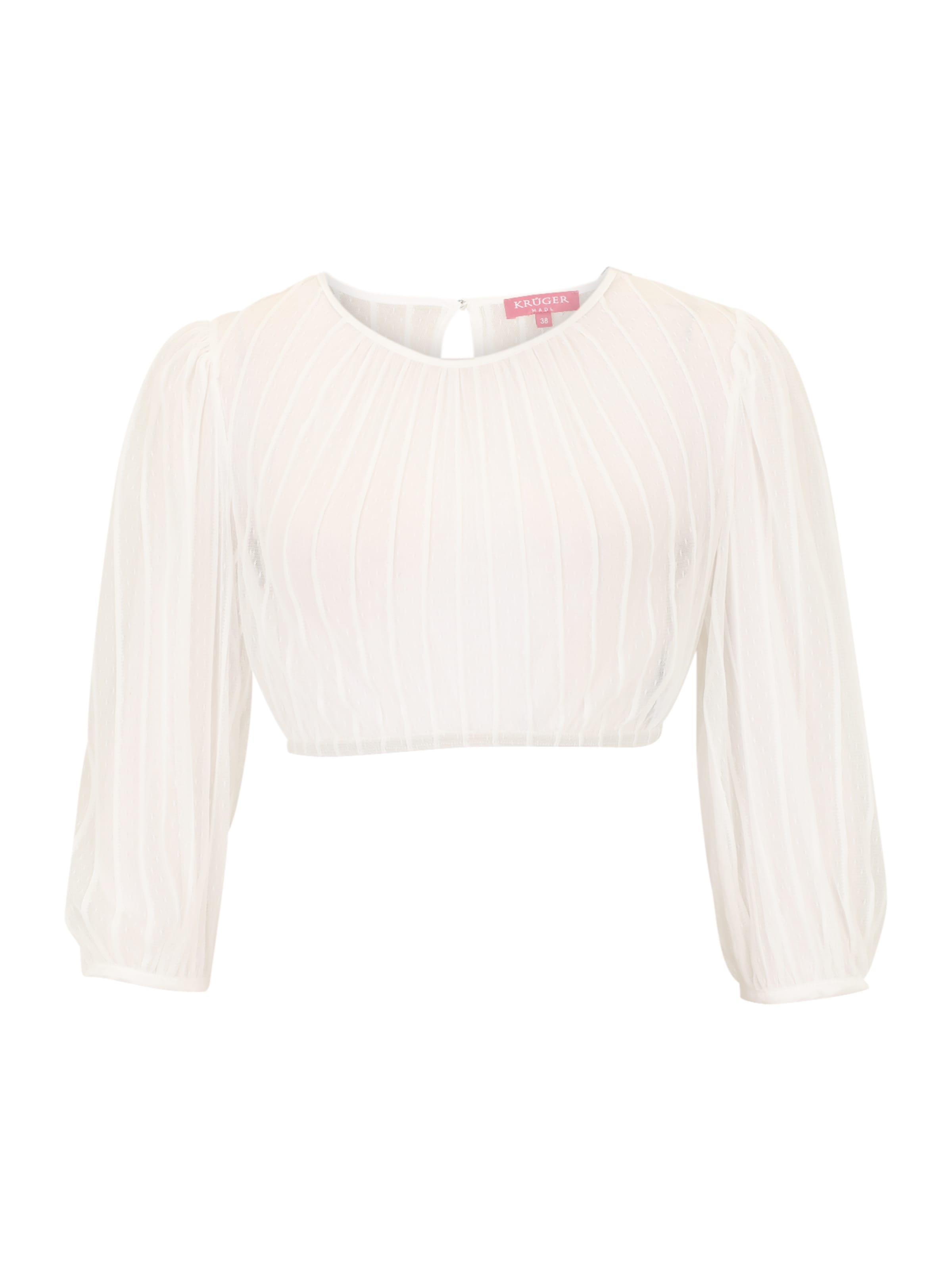 Krüger Madl Traditional Blouse 'Lauryna' in White: front