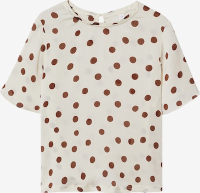 MANGO Bluza 'Nice' | rjava / naravno bela barva, Prikaz izdelka