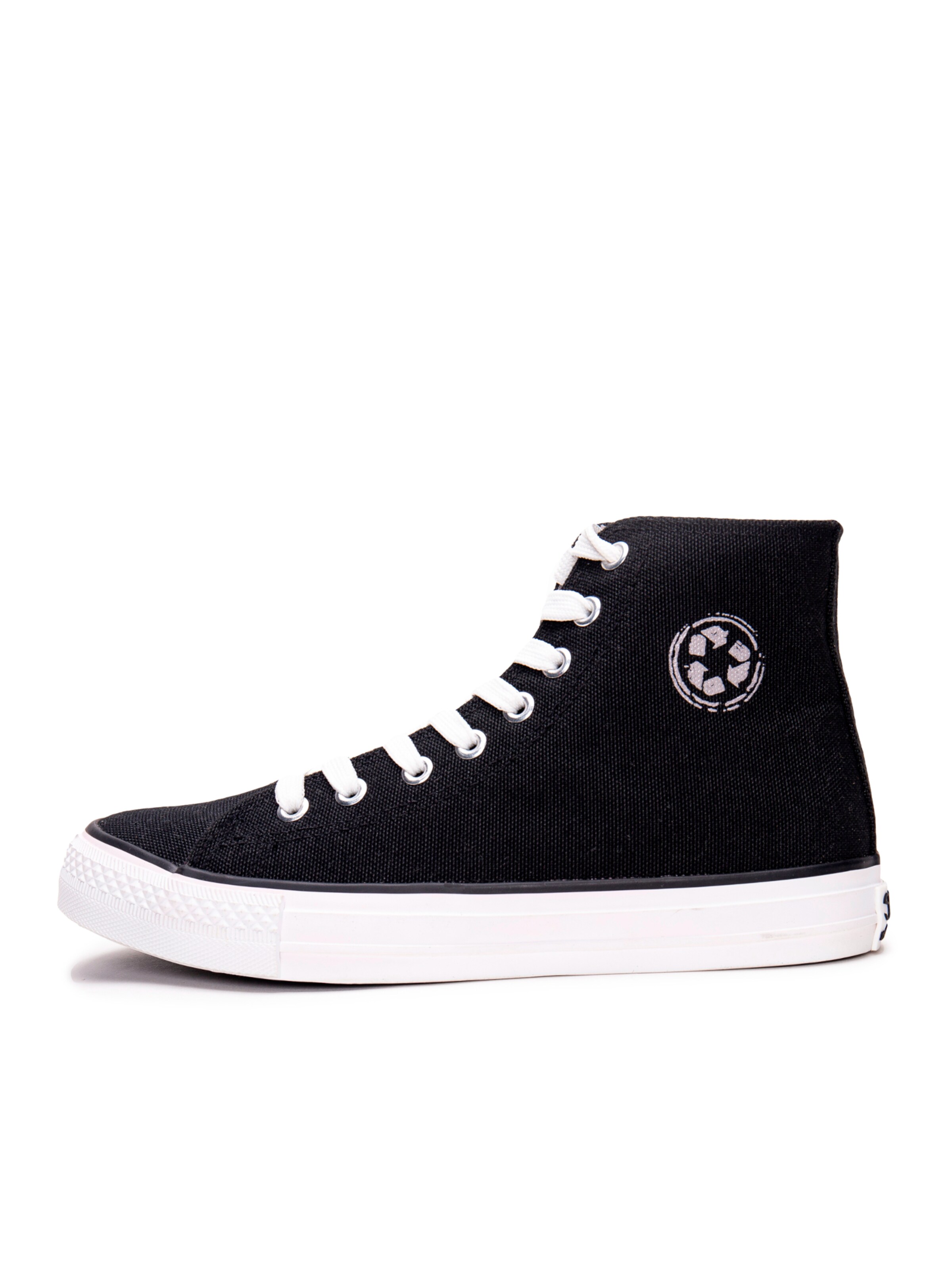 nae Vegan Shoes - Sapatilhas altas 'Redo' em preto: frente