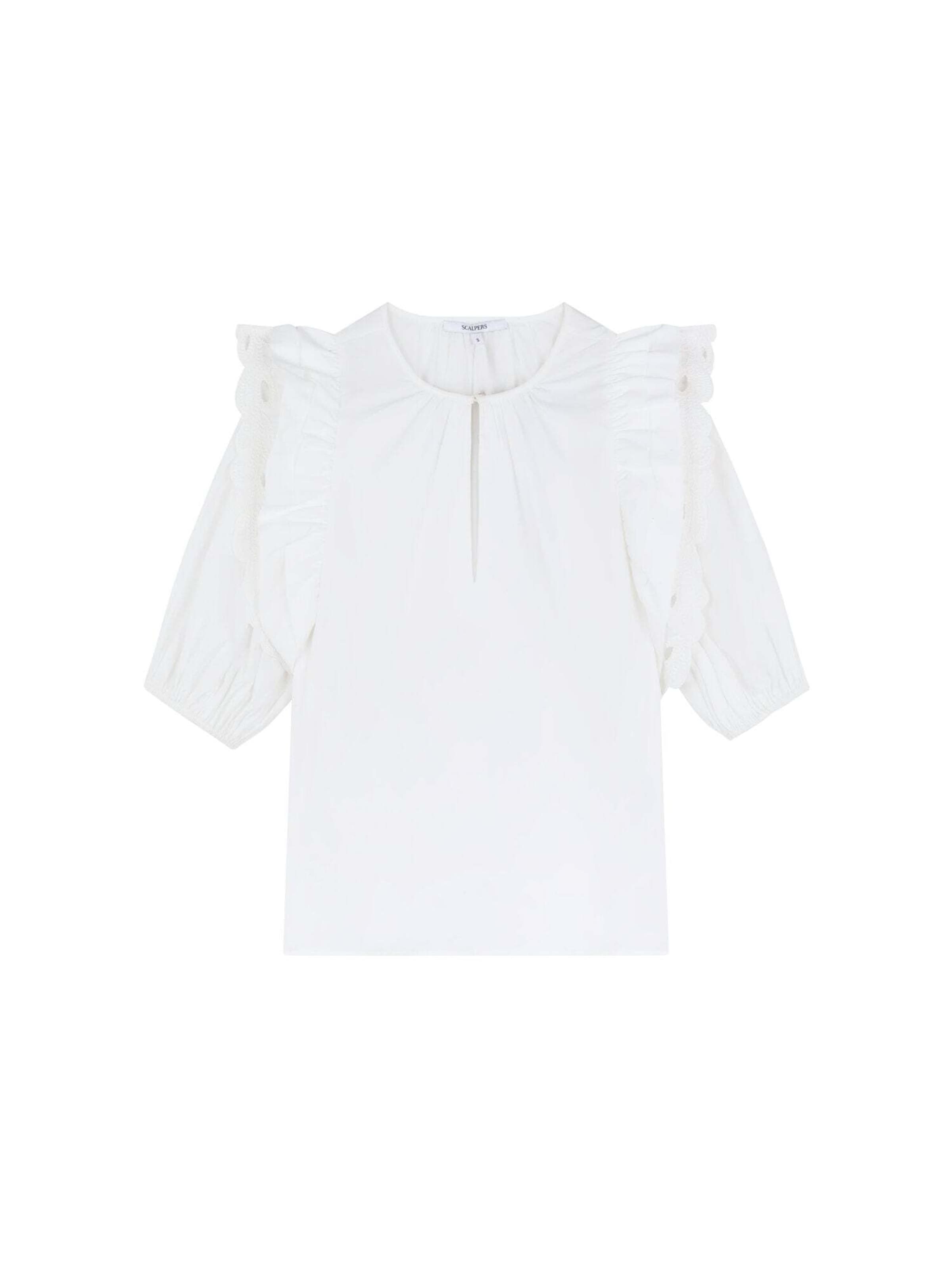 Scalpers Scpoplin Puff Top ' ' in offwhite, Produktansicht