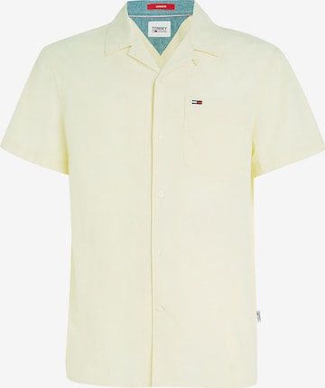 Tommy Jeans Regular fit Button Up Shirt in Yellow: front