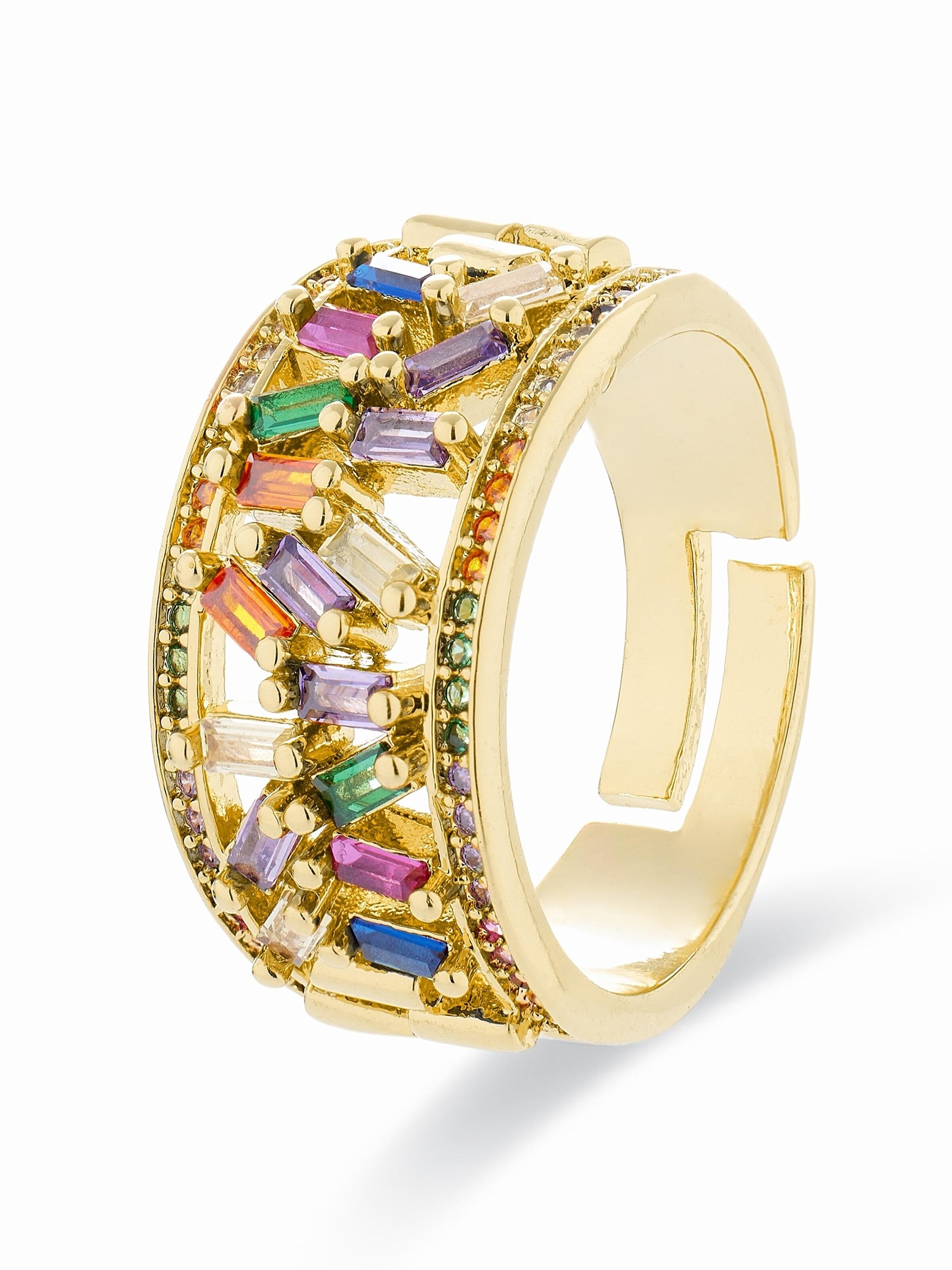 Luxenter Ring 'Fabeu'‌‌‌‌‌‌‌‌‌‌ in Mischfarben: Vorderseite