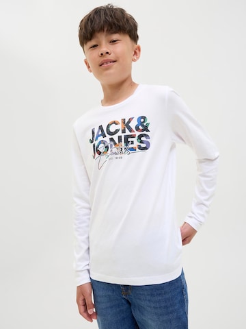 T-Shirt 'JJGEPLAS' Jack & Jones Junior en blanc