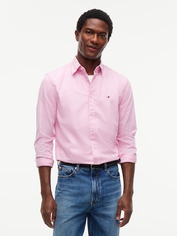 TOMMY HILFIGER Slim fit Skjorta 'FLEX' i rosa: framsida
