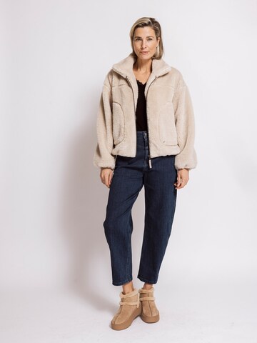 Zhrill Fleece Jacket 'ZHAPRIL' in Beige