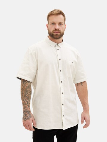 TOM TAILOR Men + Comfort Fit Skjorta i beige: framsida