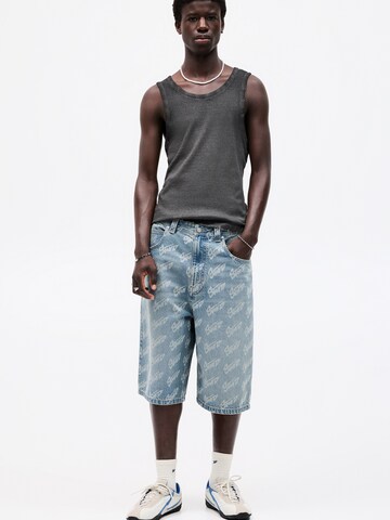 Pull&Bear Baggy Džínsy 'STWD' - Modrá
