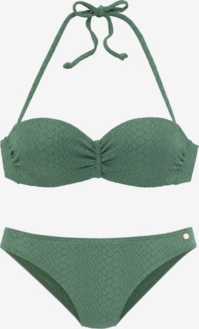 JETTE Balconette Bikini in Green: front