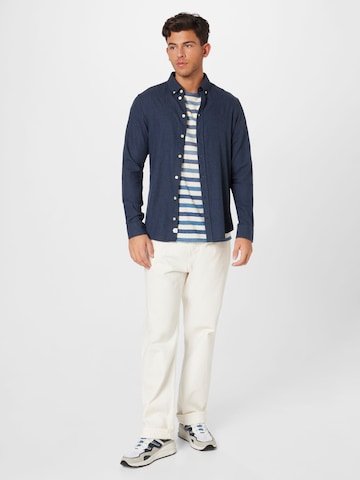 Casual Friday Slim fit Overhemd 'Anton' in Blauw