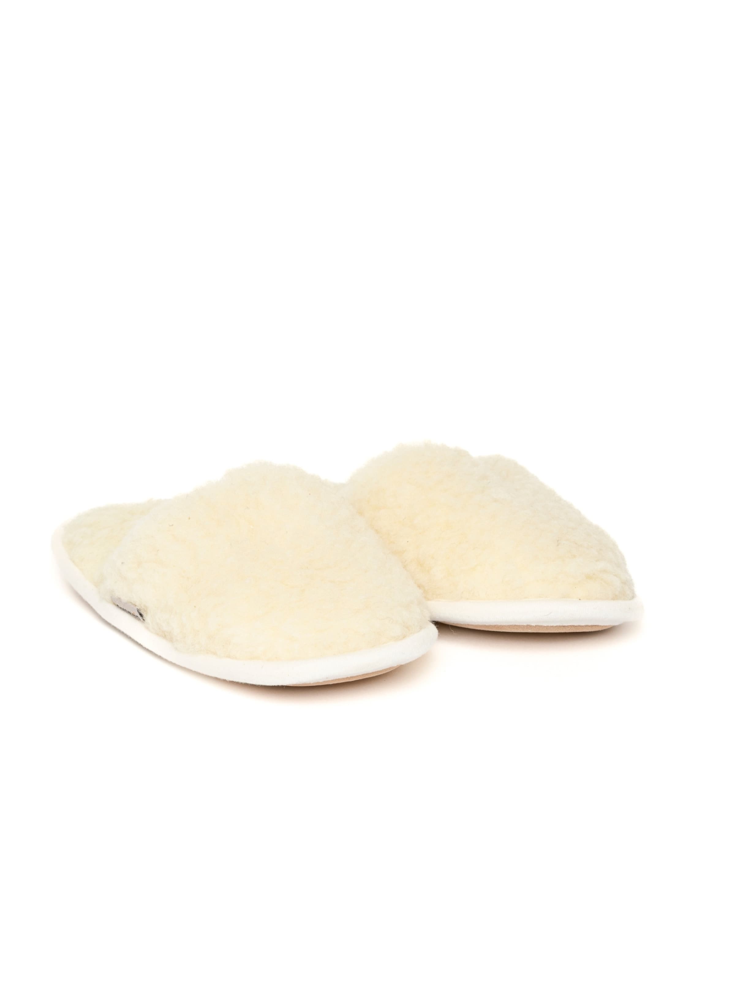 Gottstein Slippers 'Curly Wool Curly Wool' in White