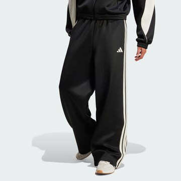 ADIDAS SPORTSWEAR Широкий Спортивные штаны 'Stadium' в Черный: спереди