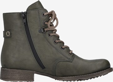 Rieker Lace-Up Ankle Boots in Green