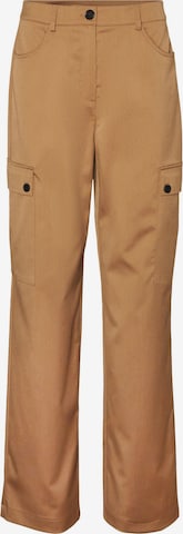 Noisy may Wide leg Cargo Pants 'Rewie' in Brown: front