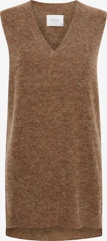 PULZ Jeans Sweater 'PZASTRID' in Brown: front