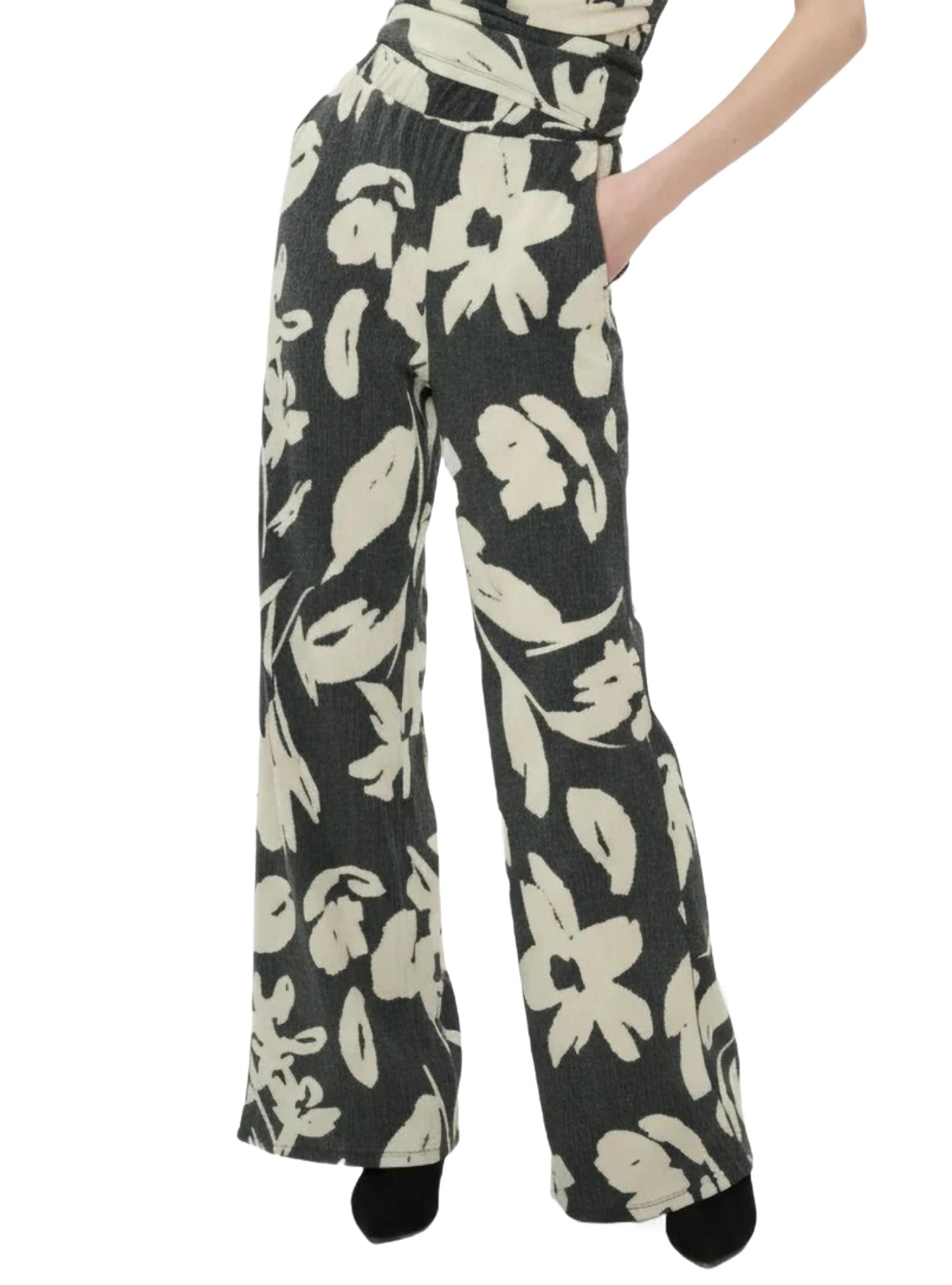 No Matter What Wide leg Broek in Grijs: voorkant