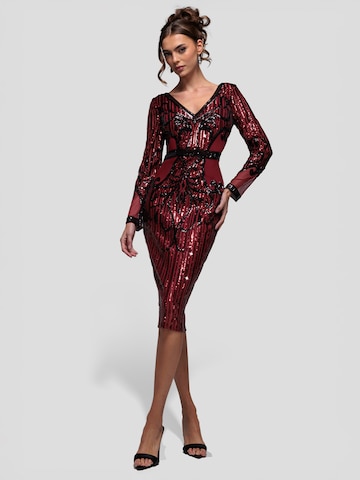 GODDIVA Kleid in Rot: Vorderseite