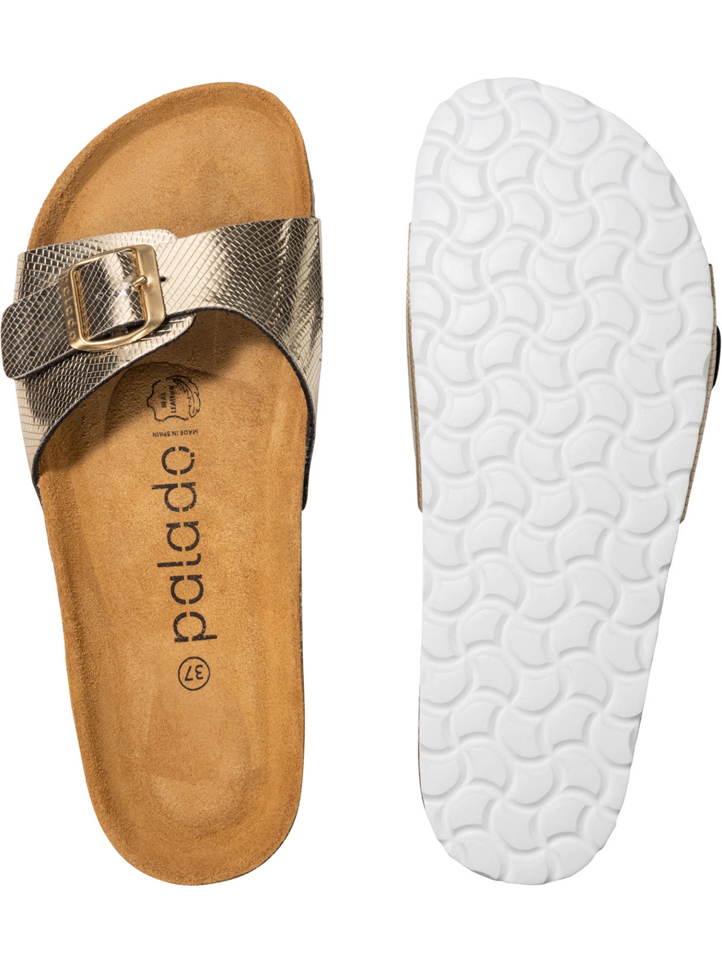 Palado - Zapatos abiertos 'Palado Malta Coralino' en oro