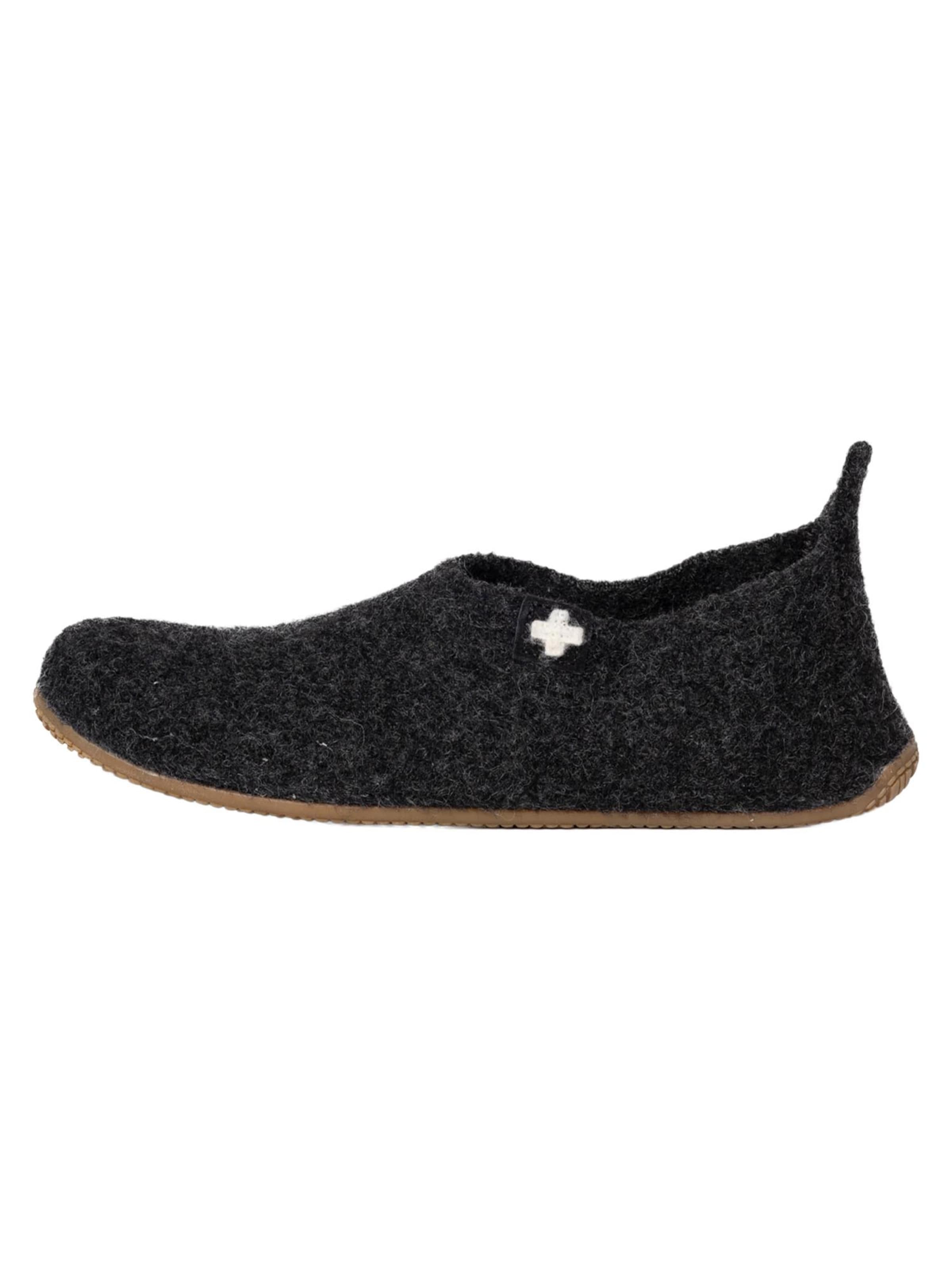 Living Kitzbühel Slippers 'Schurwolle' in Grey: front