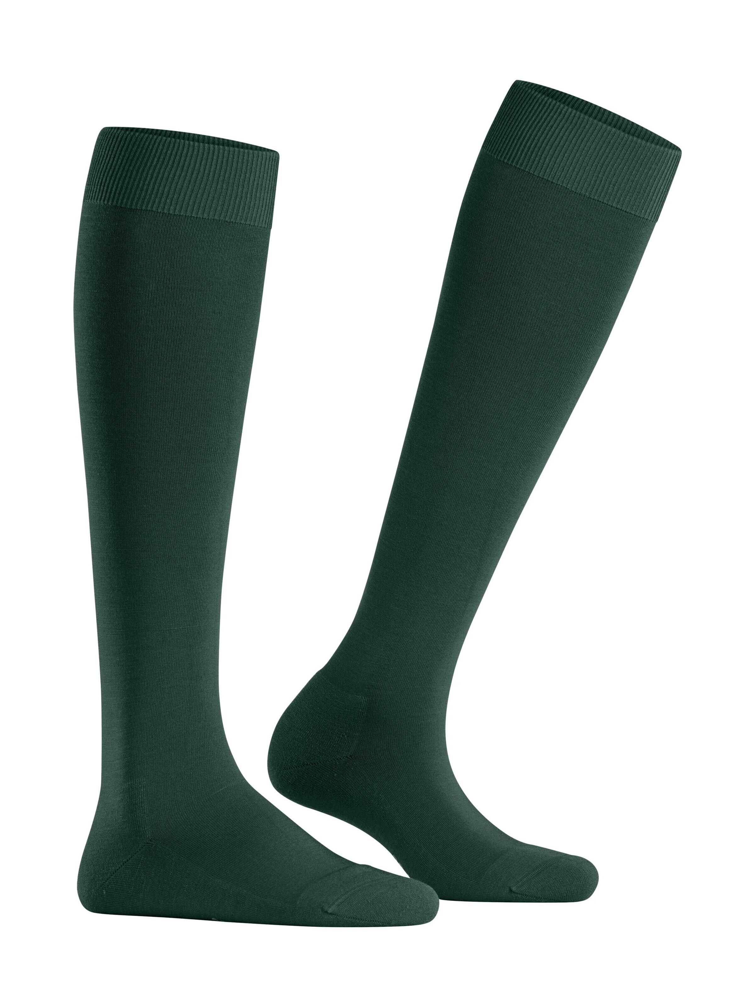 FALKE Knee High Socks 'ClimaWool' in Green