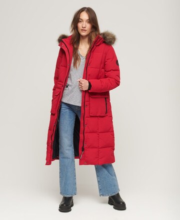 Superdry Winter Coat 'Everest' in Red: front