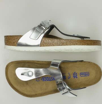 BIRKENSTOCK Sandals & High-Heeled Sandals in 36 in Silver: front