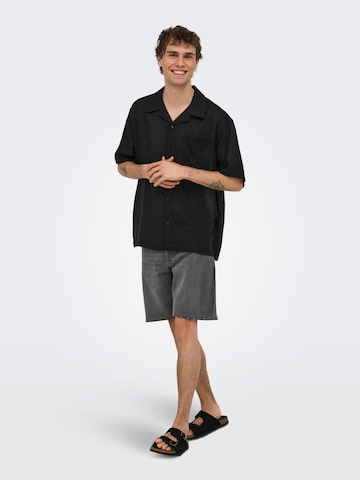 Only & Sons Comfort Fit Πουκάμισο 'ONSLAURENCE' σε μαύρο