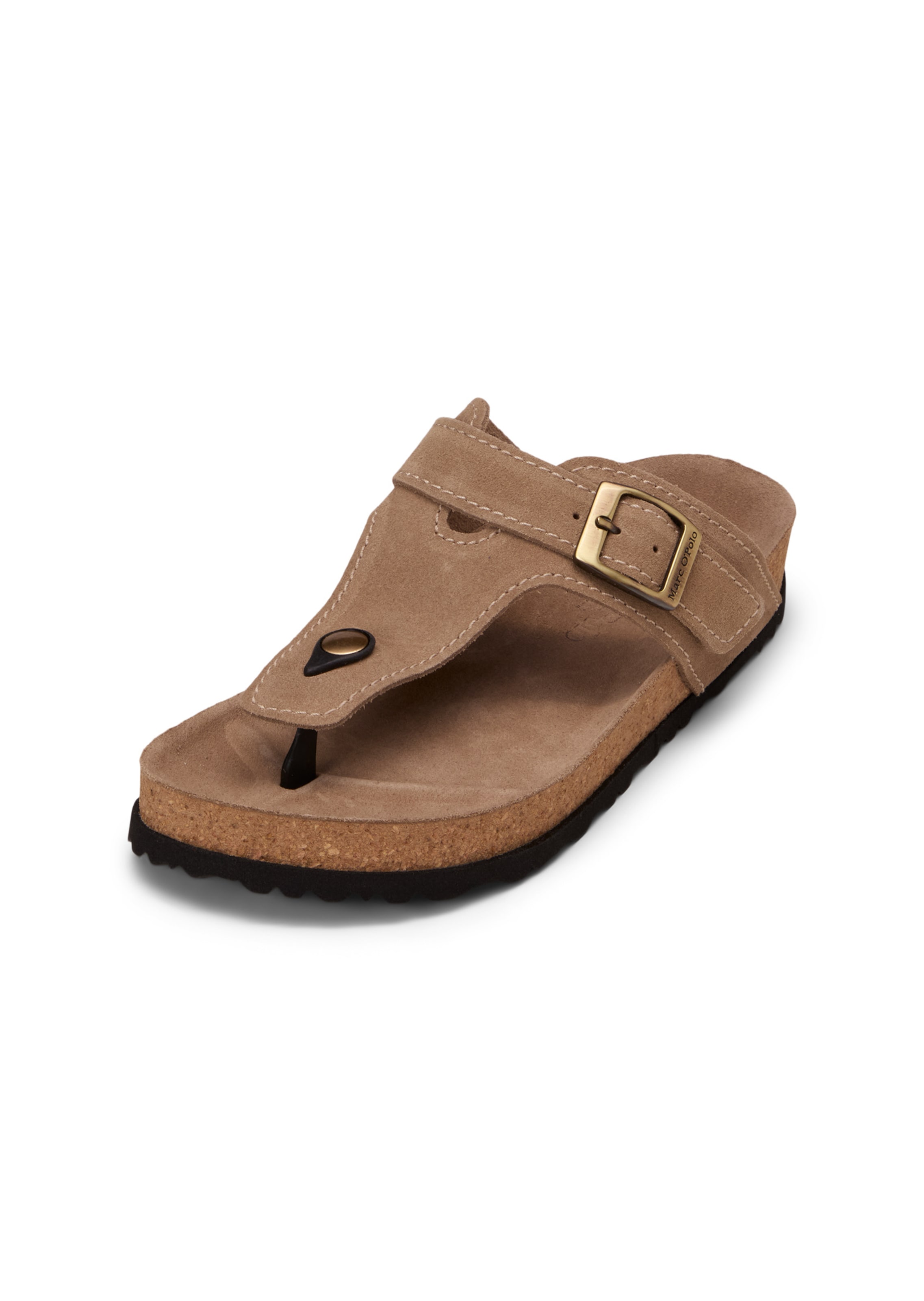 Marc O'Polo T-bar sandals in Brown: front