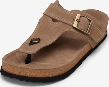 Marc O'Polo T-bar sandals in Brown: front