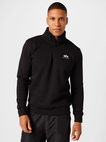 ALPHA INDUSTRIES Sweatshirt in Zwart: voorkant