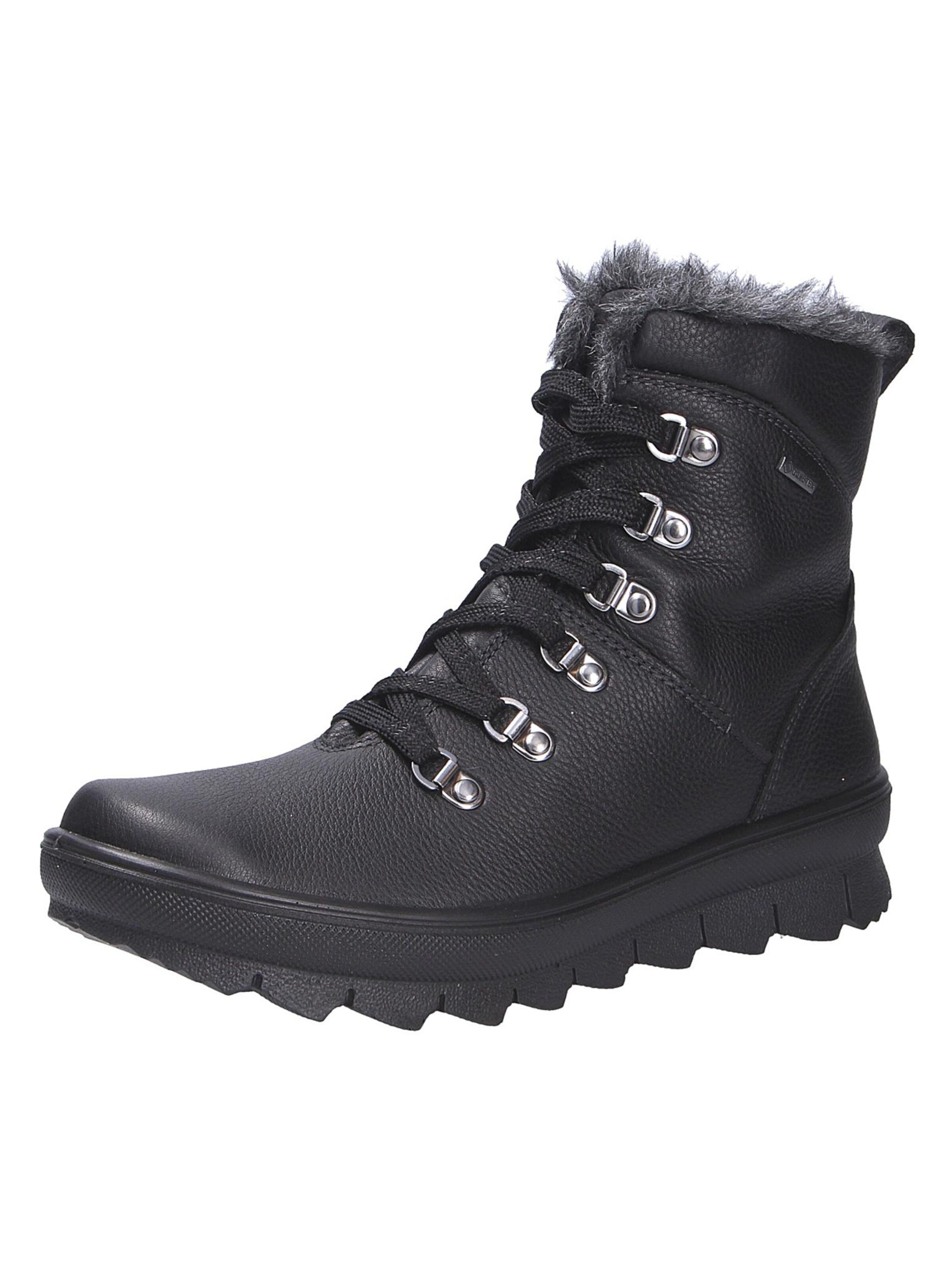 Legero Lace-Up Ankle Boots 'Novara' in Black: front