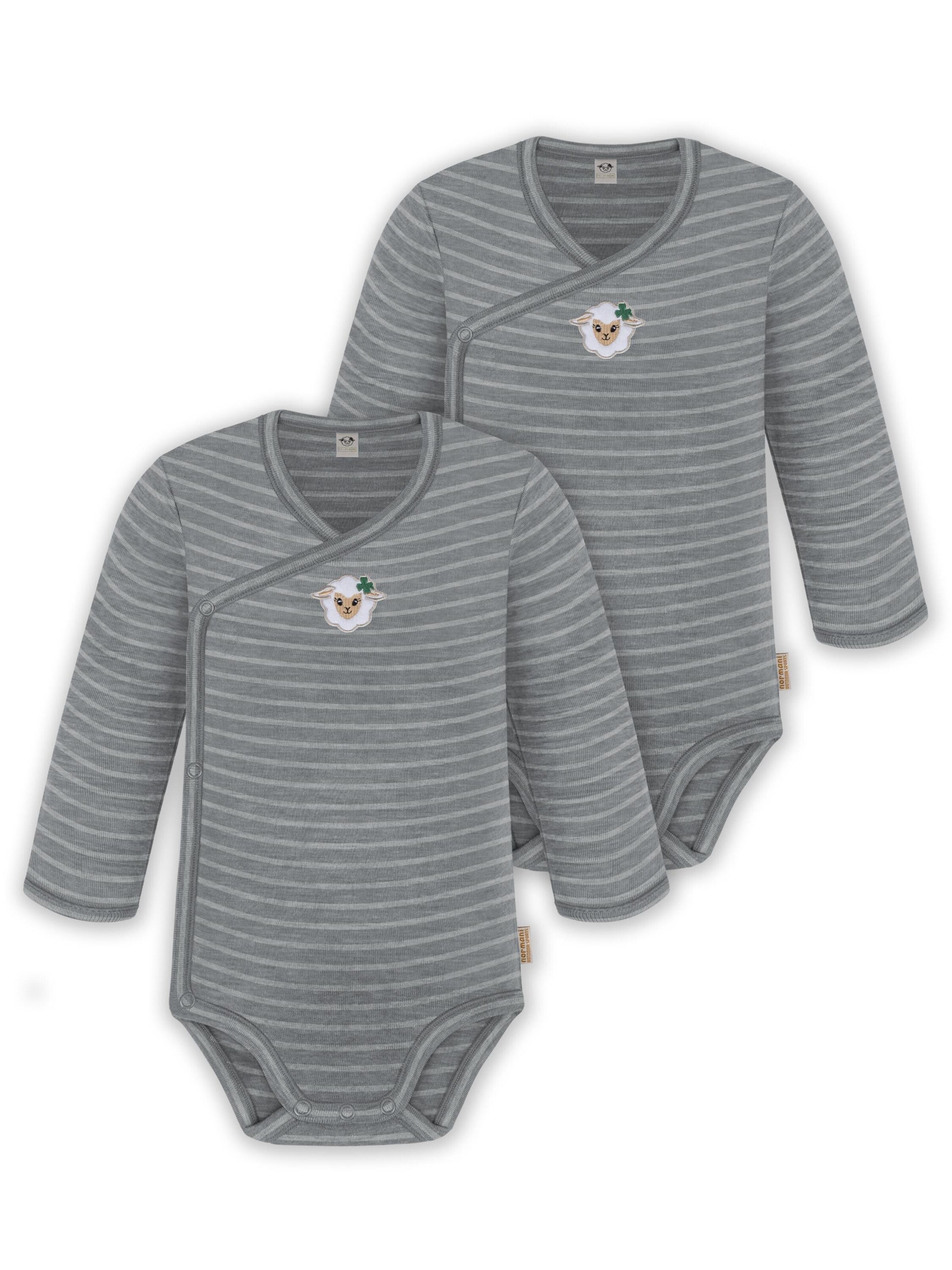 normani Strampler/Body in Grau: Vorderseite