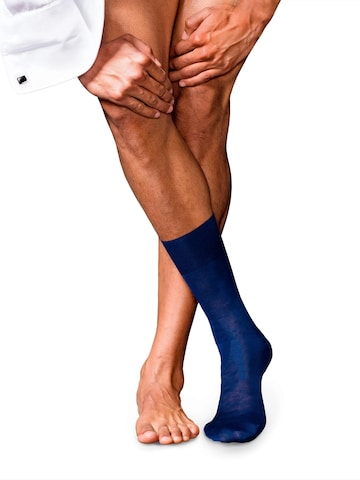 FALKE Socken 'No. 9 Pure Fil d´Écosse' in Blau: Vorderseite