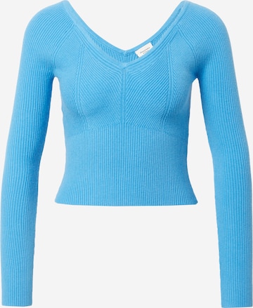 Abercrombie & Fitch Trui in Blauw: voorkant