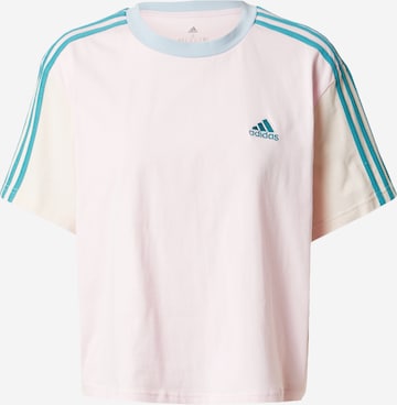 T-shirt fonctionnel 'Essentials 3-Stripes ' ADIDAS SPORTSWEAR en rose : devant