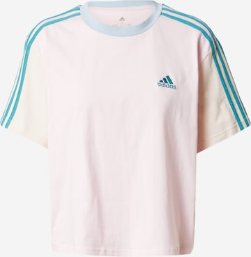 ADIDAS SPORTSWEAR Performance Shirt 'Essentials 3-Stripes ' in Pink: front