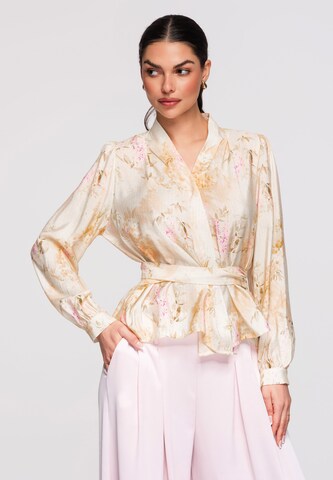 Ombre Blouse in Beige