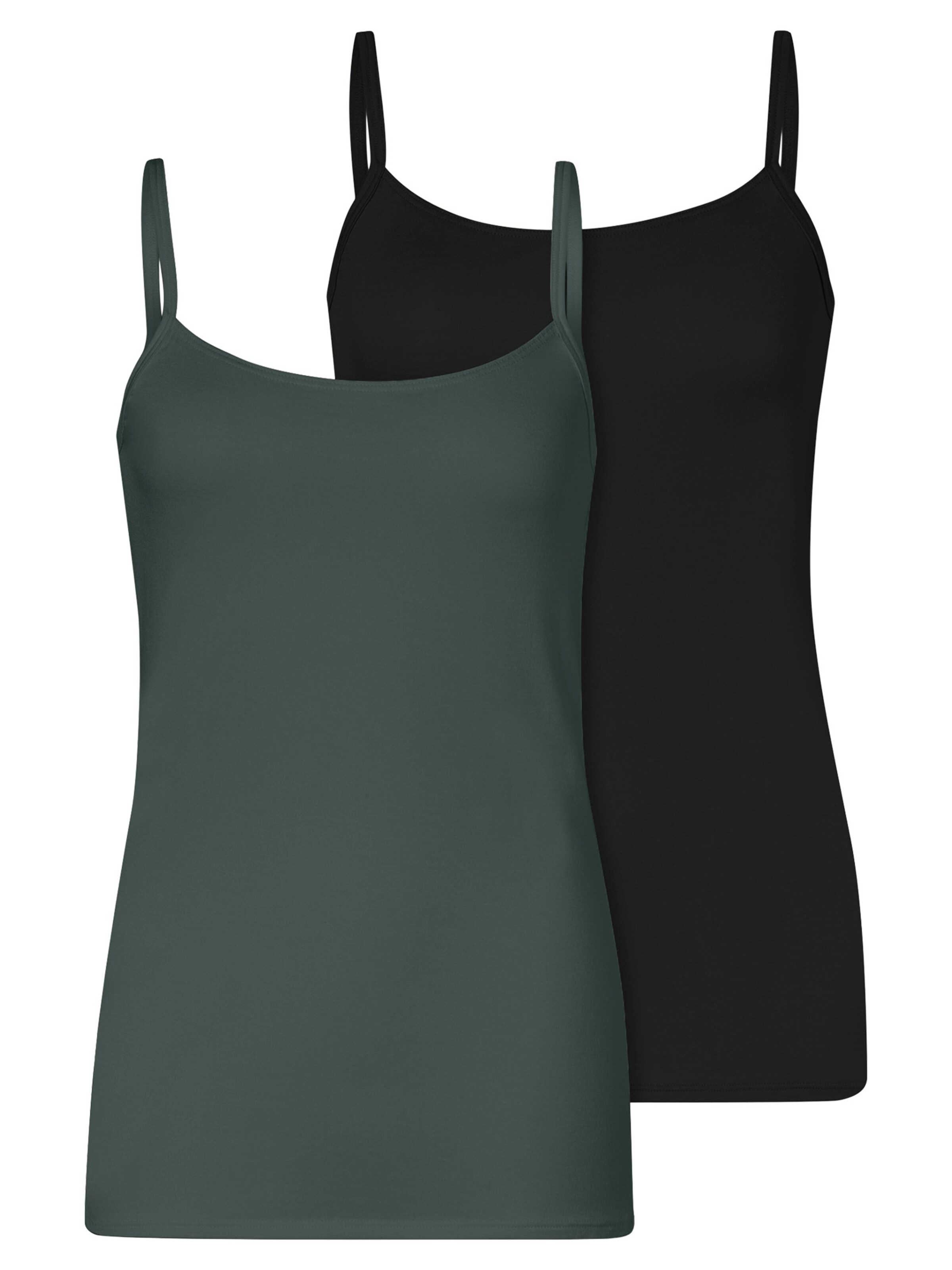 SCHIESSER Onderhemd in Groen: voorkant