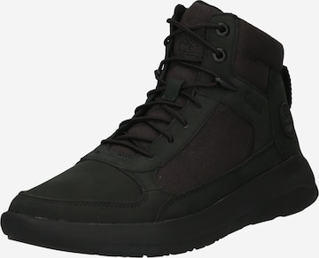 TIMBERLAND - Botas com atacadores em preto: frente