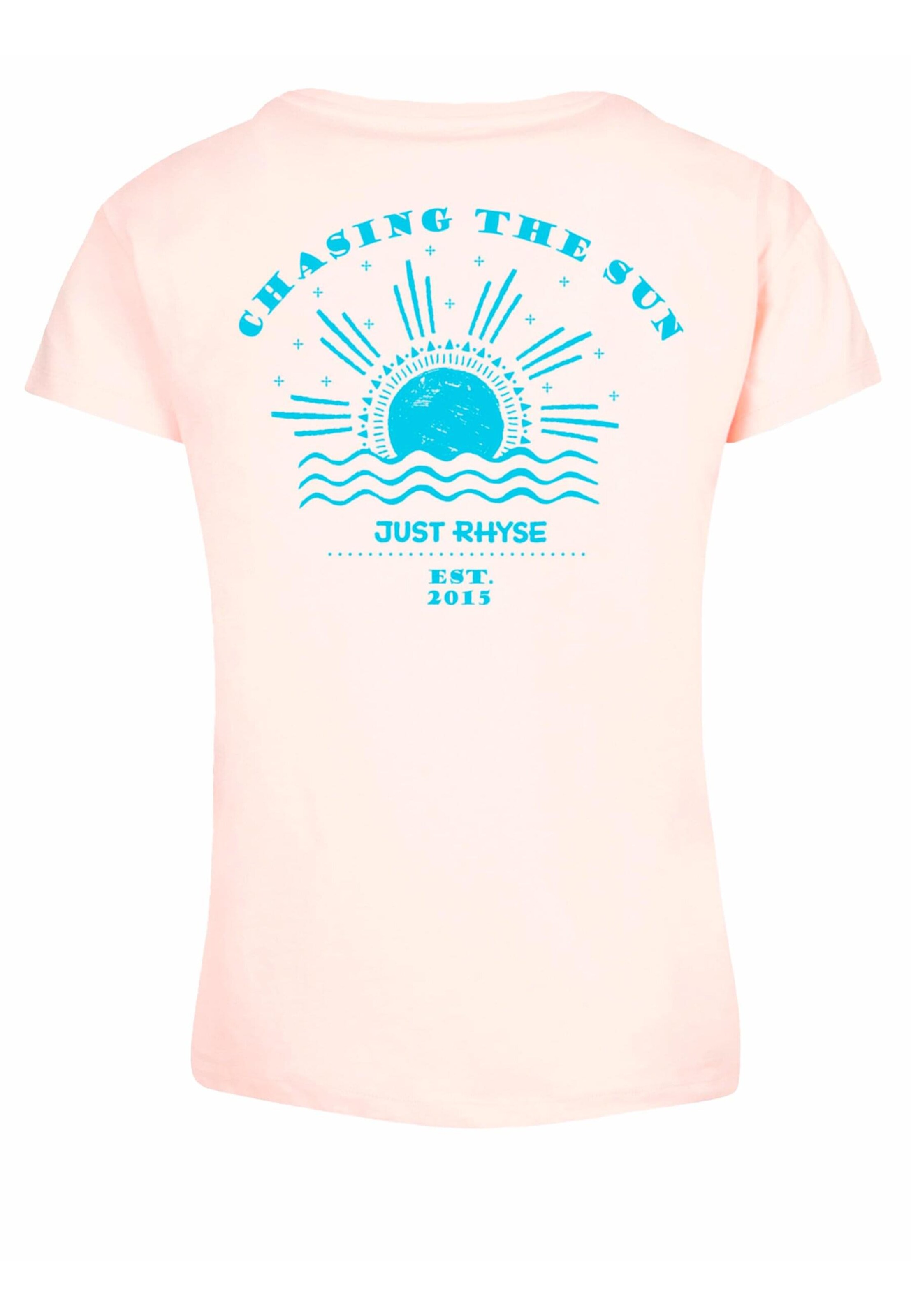 T-shirt 'Chasing The Sun' Just Rhyse en rose : devant