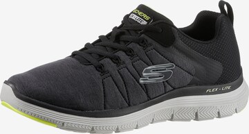 SKECHERS Athletic Lace-Up Shoes in Black: front