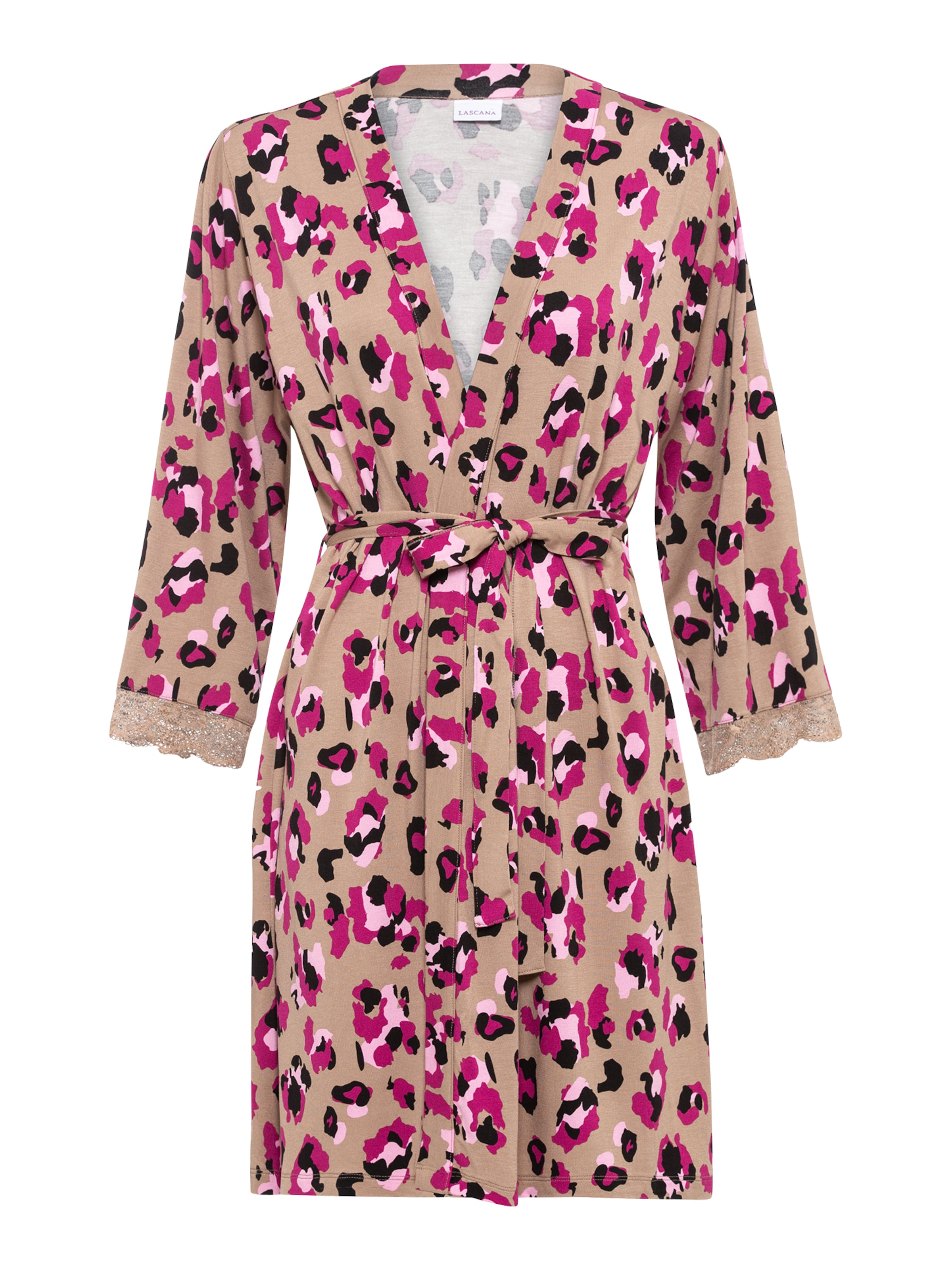 LASCANA - Bata para casa 'Lovly Nights' en beige: frente