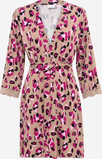 LASCANA Dressing Gown 'Lovly Nights' in Sand / Pink / Fuchsia / Black, Item view