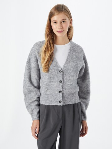 Lindex Knit Cardigan 'Mason' in Grey: front