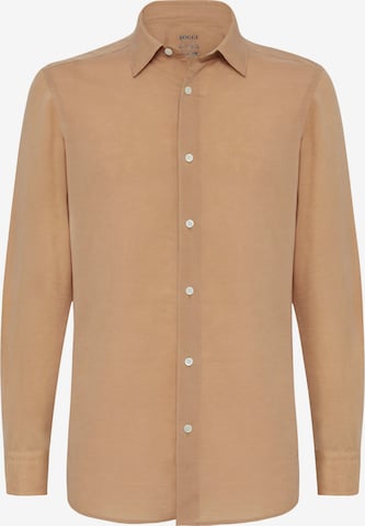 Boggi Milano Regular fit Overhemd in Oranje: voorkant