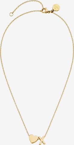 PURELEI - Cadena 'Letter Heart X' en oro: frente